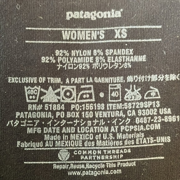 Patagonia Twist Front Dress 
XS 
36” Total Length 
Stretchy, wicking fabric - Picture 5 of 5